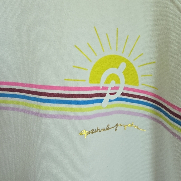 Spiritual Gangster x Peleton New Crew Rainbow Stripe Classic Sweatshirt SZ XL - Picture 3 of 11